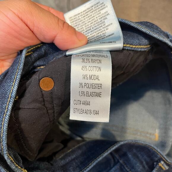 Agolde Sophie High Rise Skinny Crop Dark Wash Jeans Size 27 Style A018 1044 - Picture 7 of 7